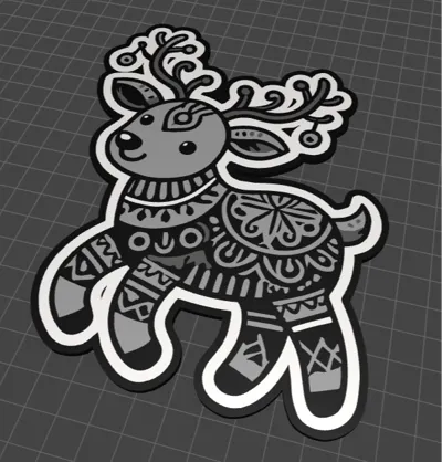 Reindeer keychain