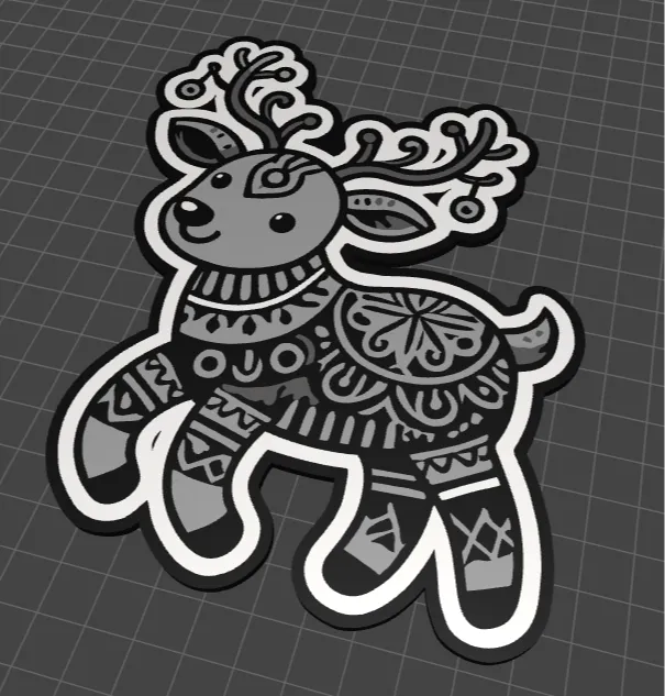 Reindeer keychain