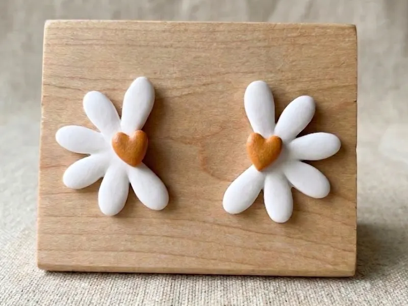 Half-Daisy Earrings
