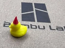 Tiny duck wearing a party hat