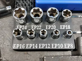 Snapon TORX Plus Socket Holder EP8-EP24 Gridfinity