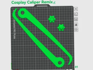 Cosplay Calipers Remixed (to fit on one plate)