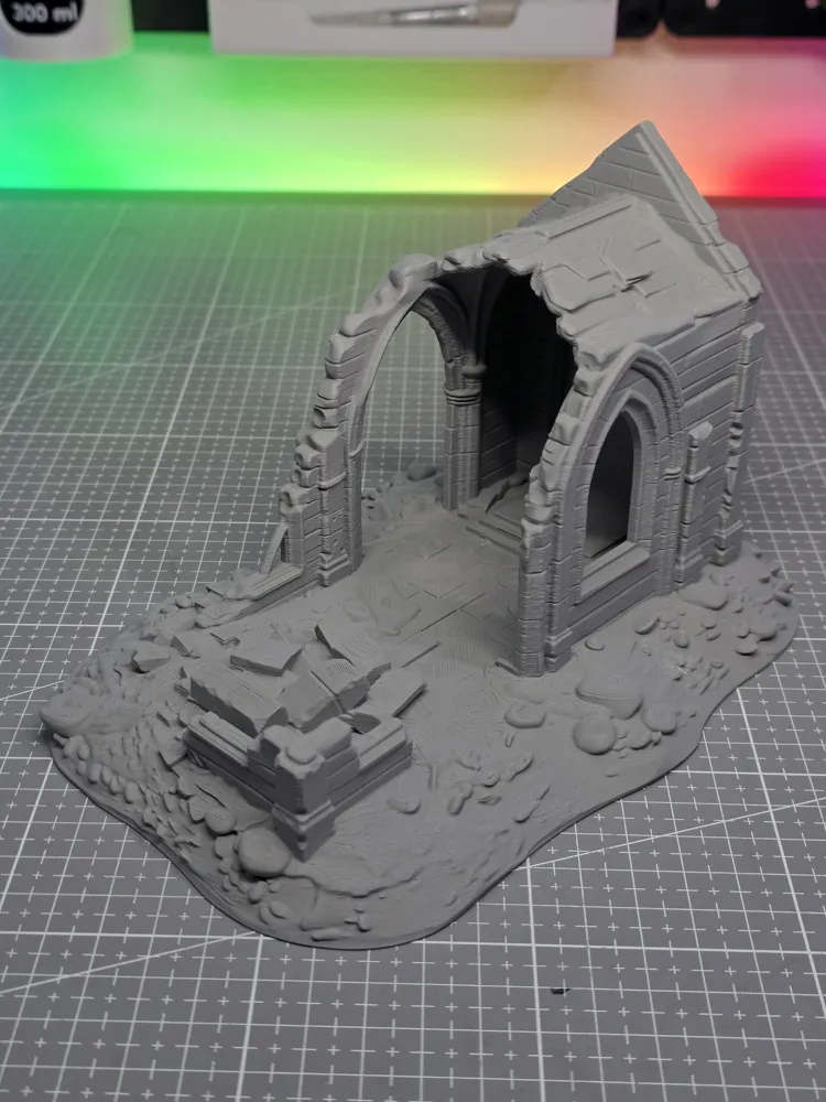 Ruined Arch Church - Grimdark Wargame Terrain - Free 3D Print Model ...