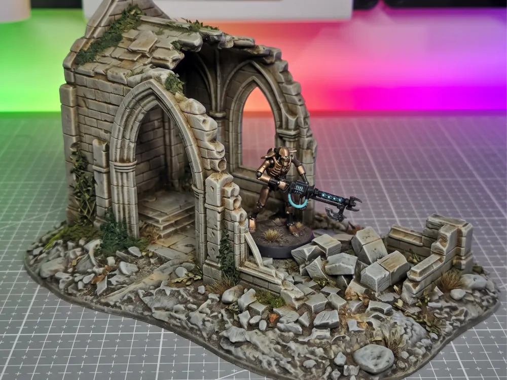 Ruined Arch Church - Grimdark Wargame Terrain - Free 3D Print Model ...