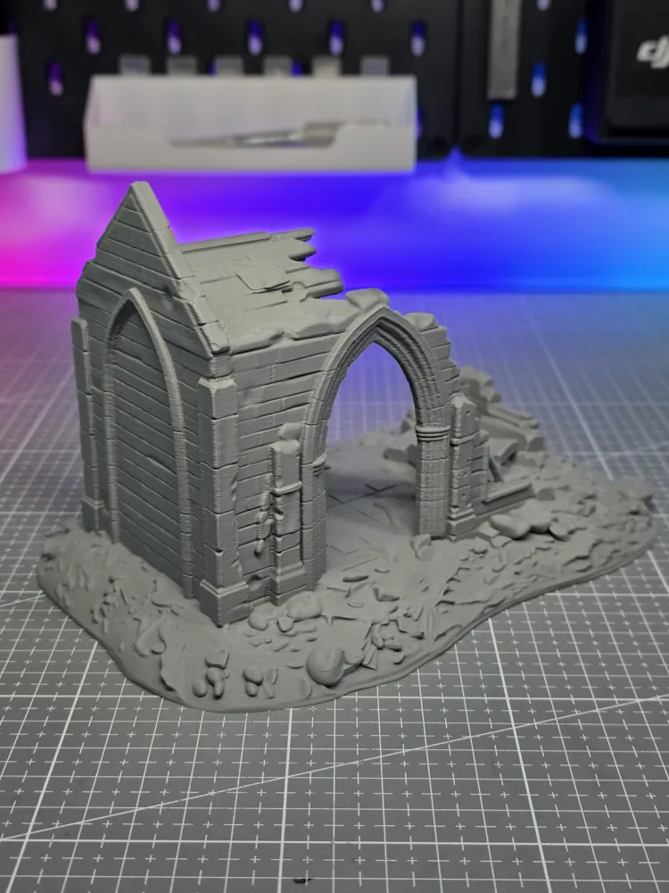 Ruined Arch Church - Grimdark Wargame Terrain - Free 3D Print Model ...