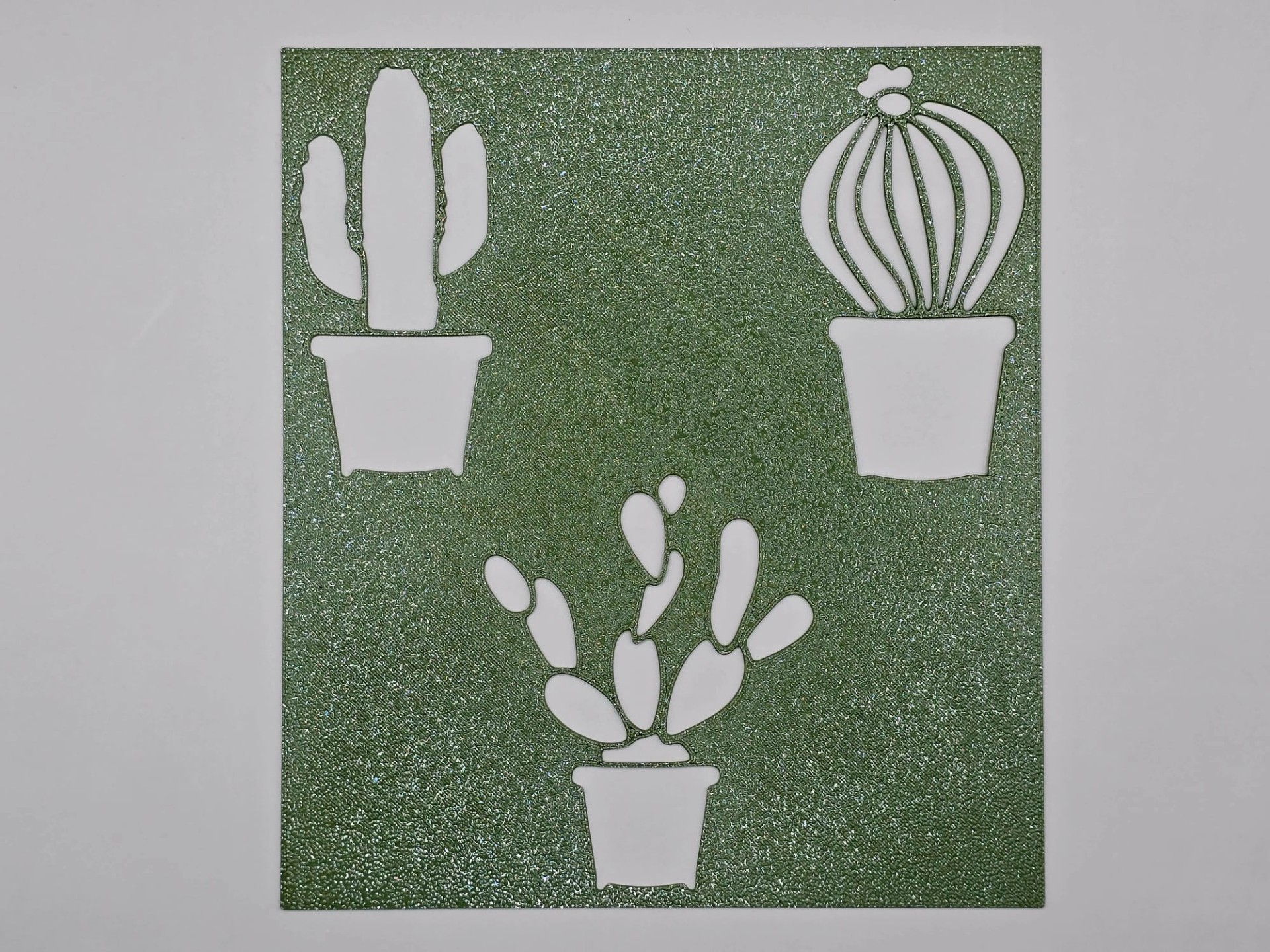 Cactus Plant Pot Stencil Template