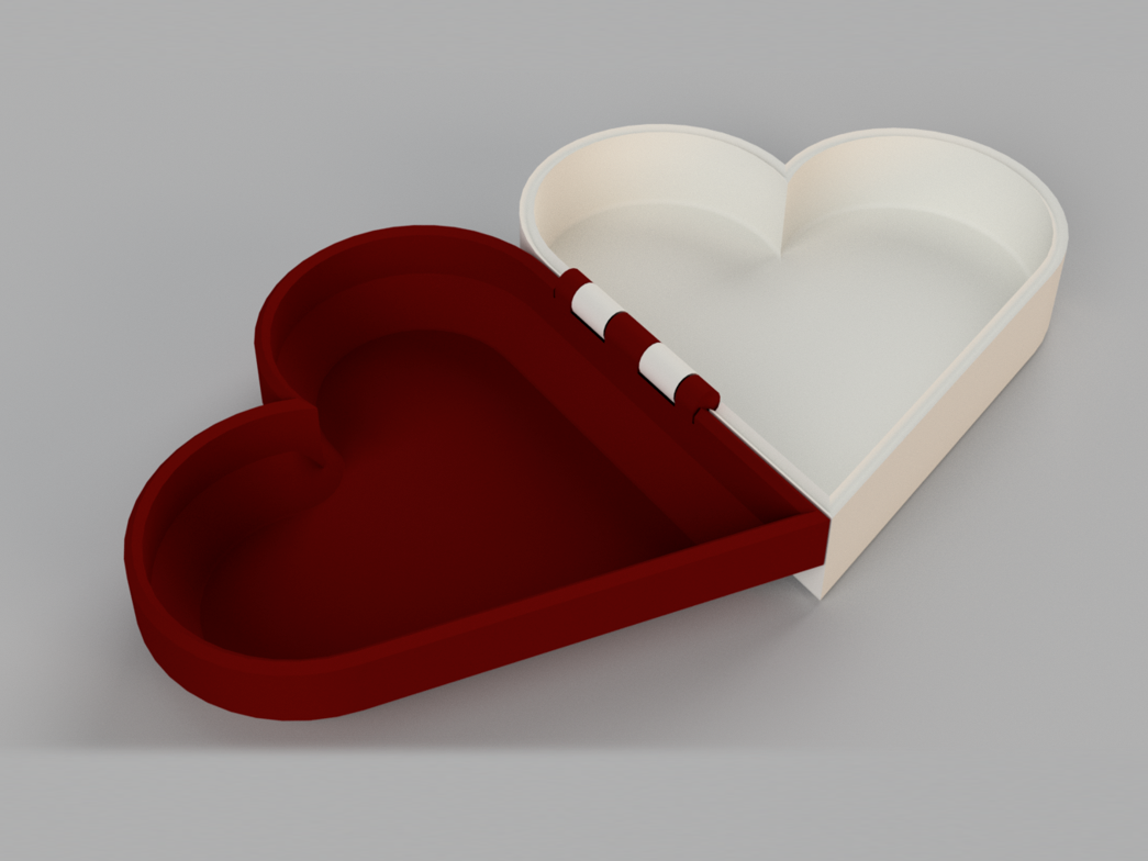 Valentine Print In Place Heart Box