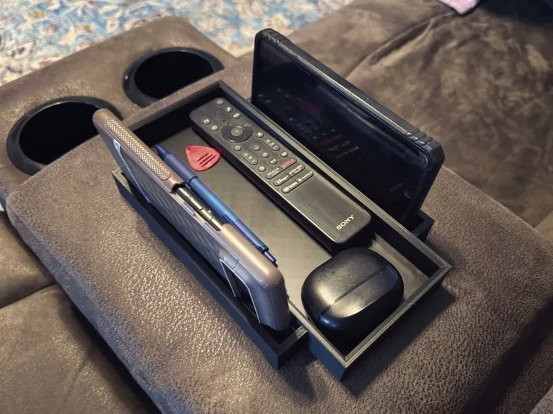 Love Seat Tray – Dual Phone & Remote Organizer