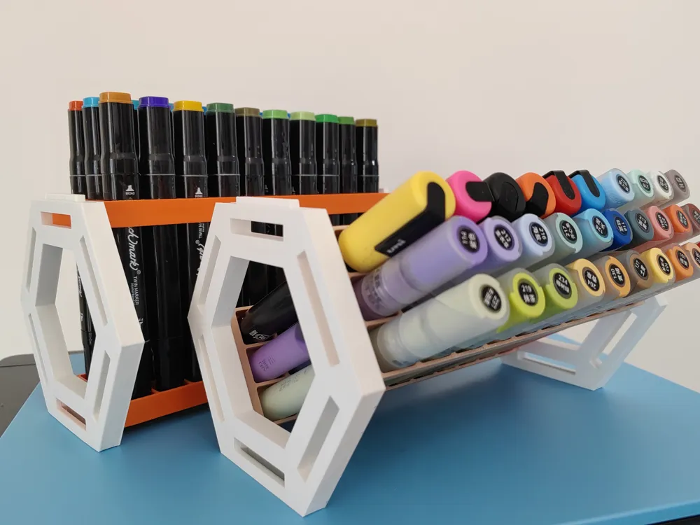 Versatile combination marker storage rack by yellowbird MakerWorld ...