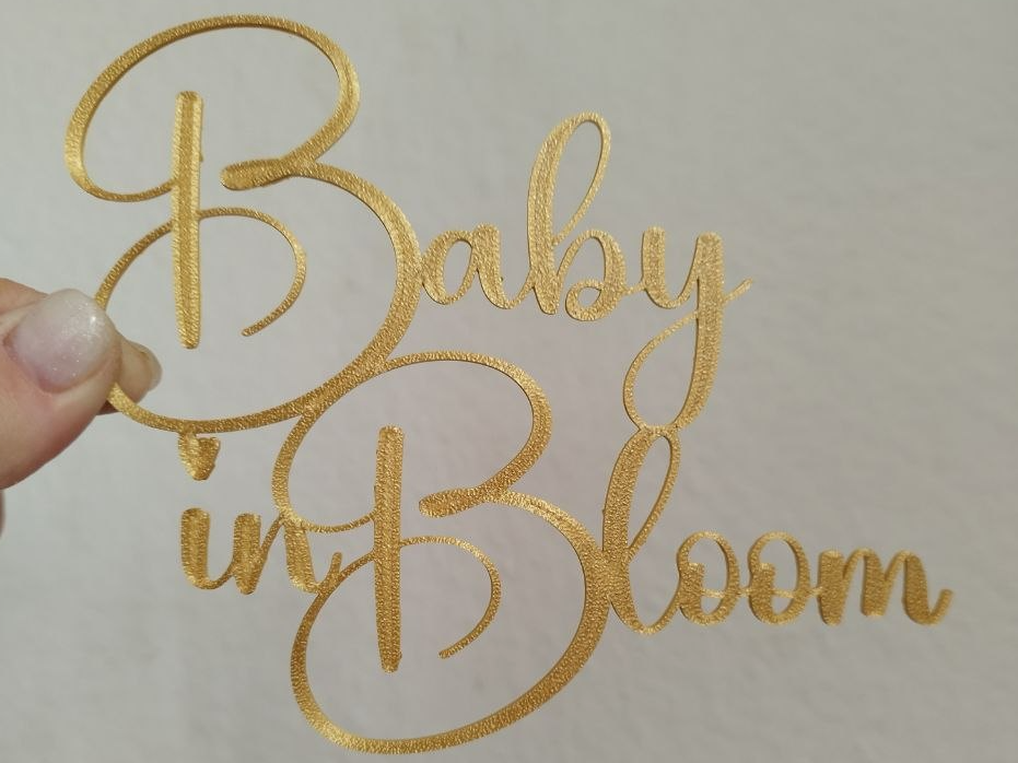 Baby in Bloom Cake Topper / Tortentopper