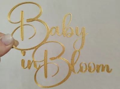 Baby in Bloom Cake Topper / Tortentopper