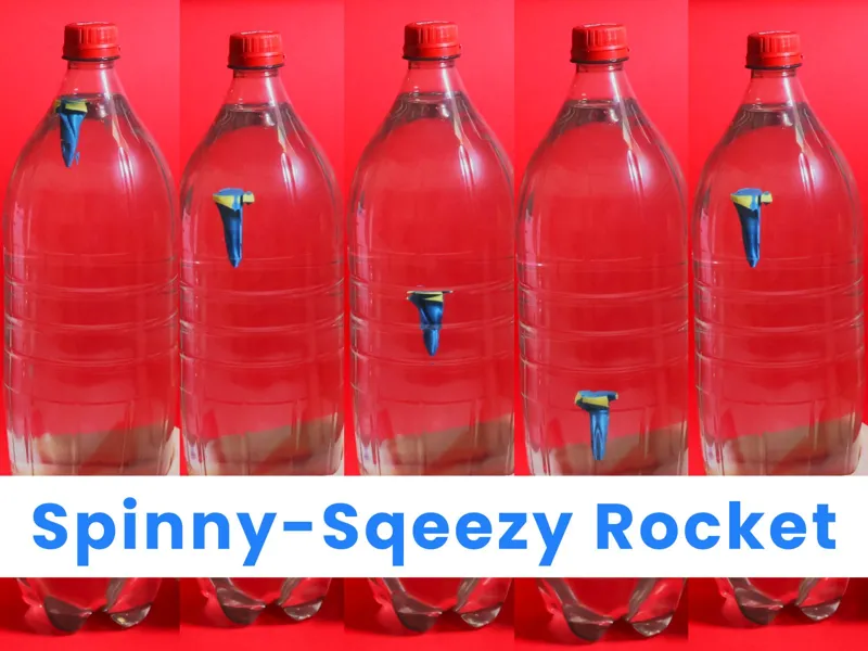Spinning rocket diver fidget