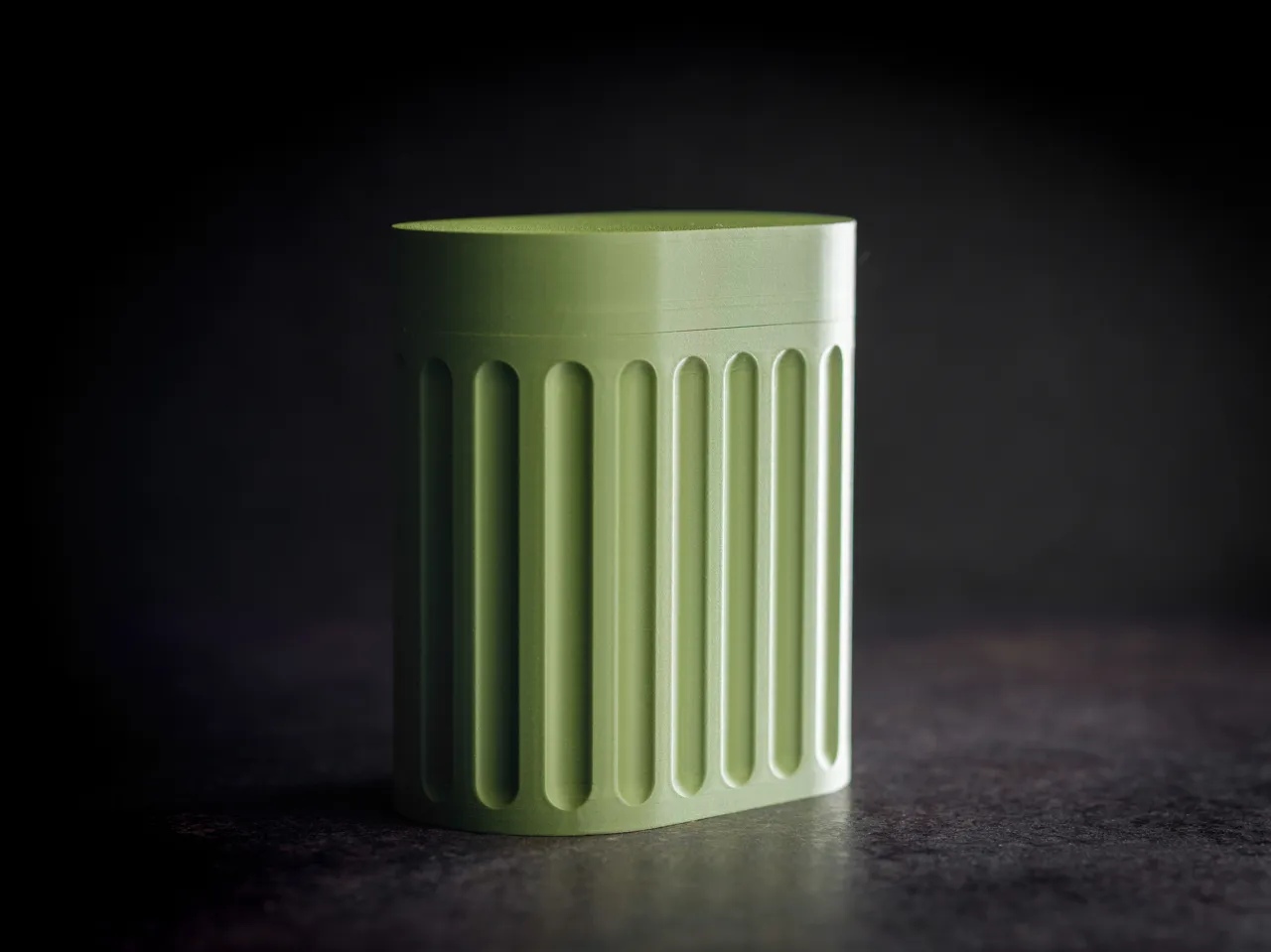 Oval Tactical style Container with lid. view 4