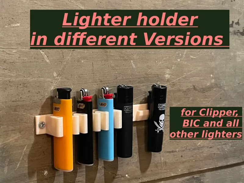 Minimalistischer Feuerzeughalter - Clipper - BIC 
