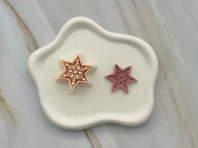 Snowflake Polymer Clay Earrings Cutter