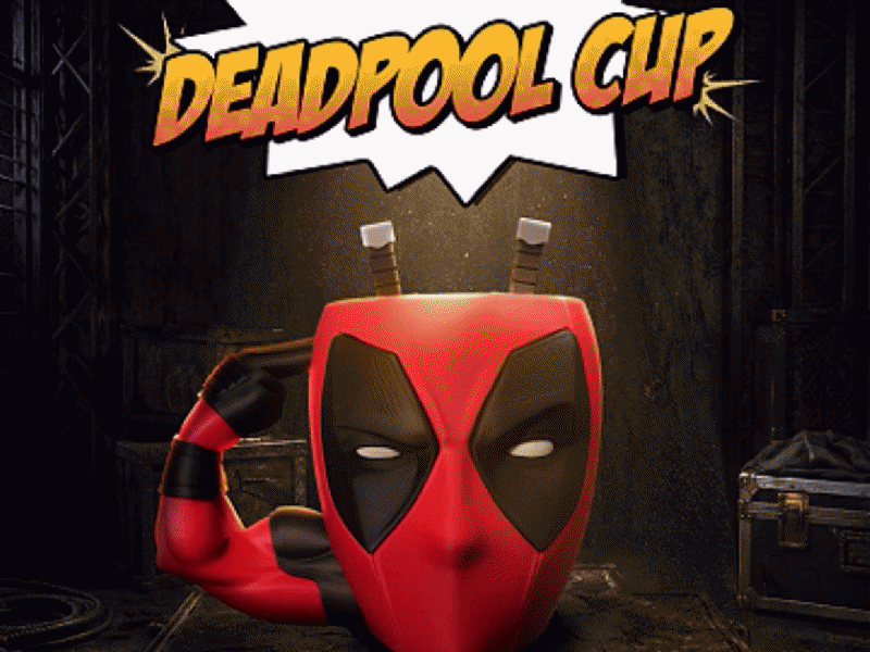 Deadpool Ice Cream Cup | Multi-Part & Easy Print