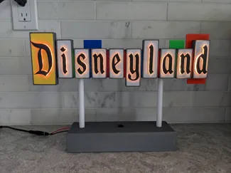 Tabletop Vintage Disneyland Sign (Multi-Material)