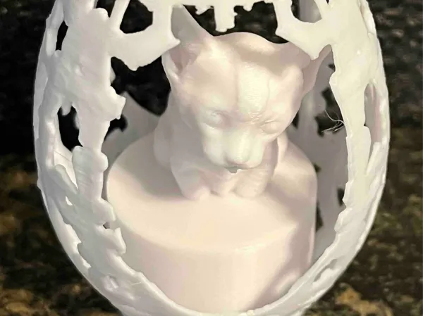 Œuf de Pâques chat