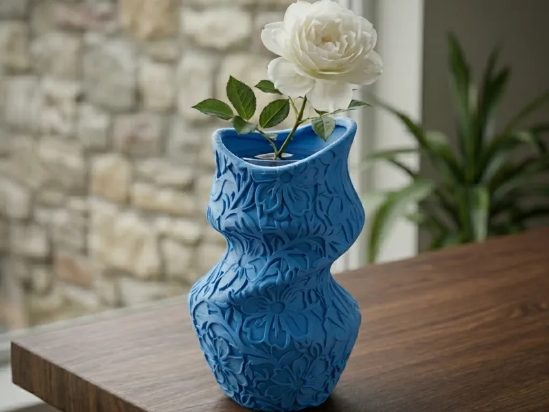 3D Printed Floral Vase - Twisted Flower Pot
