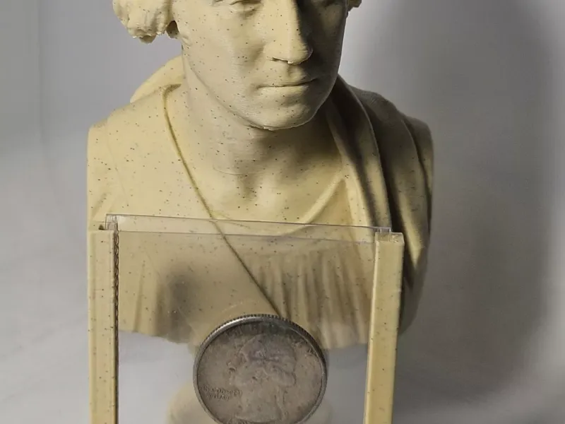 Washington Bust flip holder