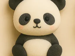 Panda örhänge
