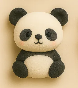 Panda örhänge view 3