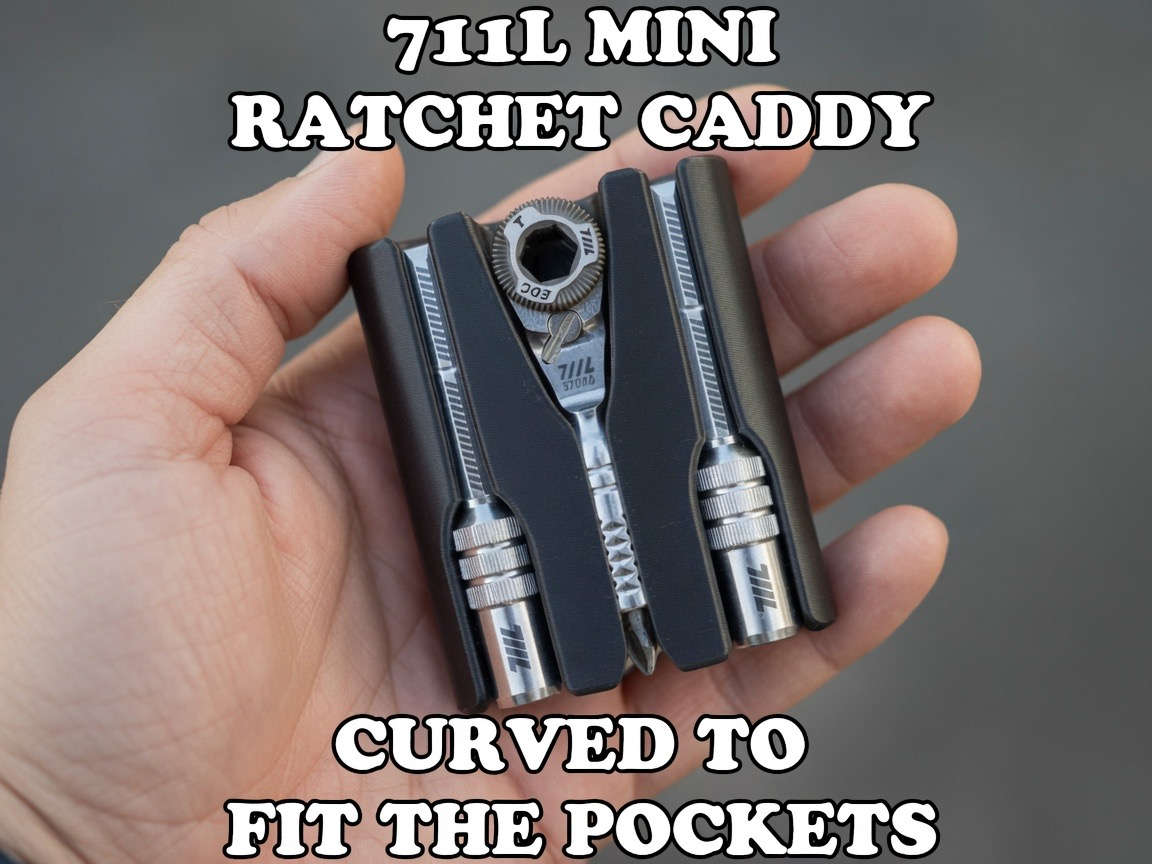 711L Mini Ratchet Curved Tool Caddy Bit Storage