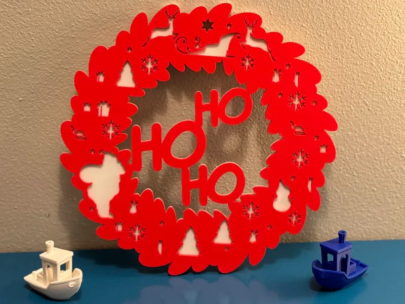 Christmas HoHoHo Wall decoration, 1 layer change