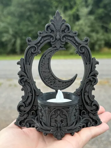 Accesorio de iluminación decorativa: Victorian Moon Tealight Holder — vista de referencia 2