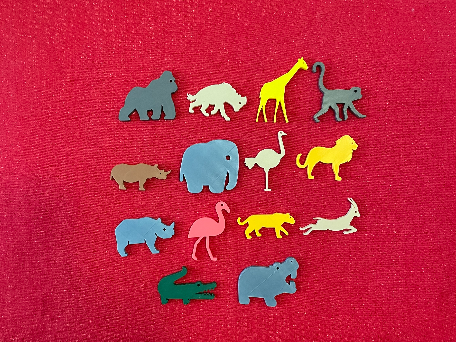 Sagome 2D Animali della Savana - Set Educativo