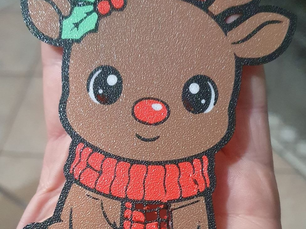 renna natale 2d 3D model