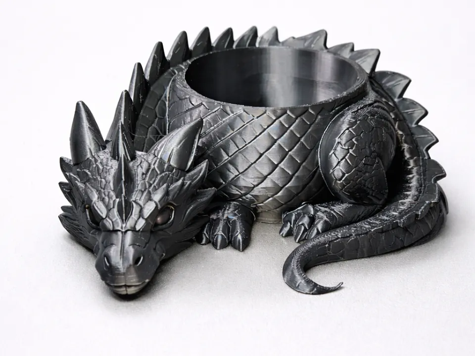 Handgefertigtes dekoratives Drachen-Blumentopf-Ornament, Sammlerstück, Geschenk