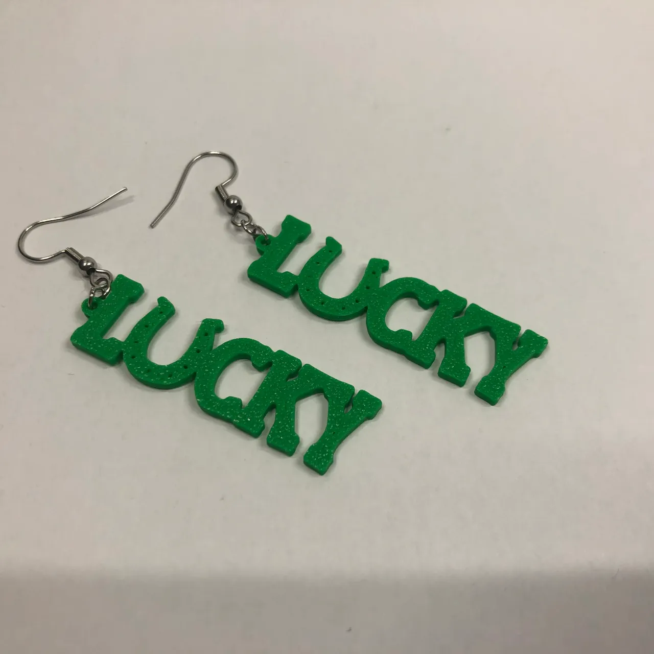 Lucky earrings St Patrick's Day no AMS 0.4 mm view 2