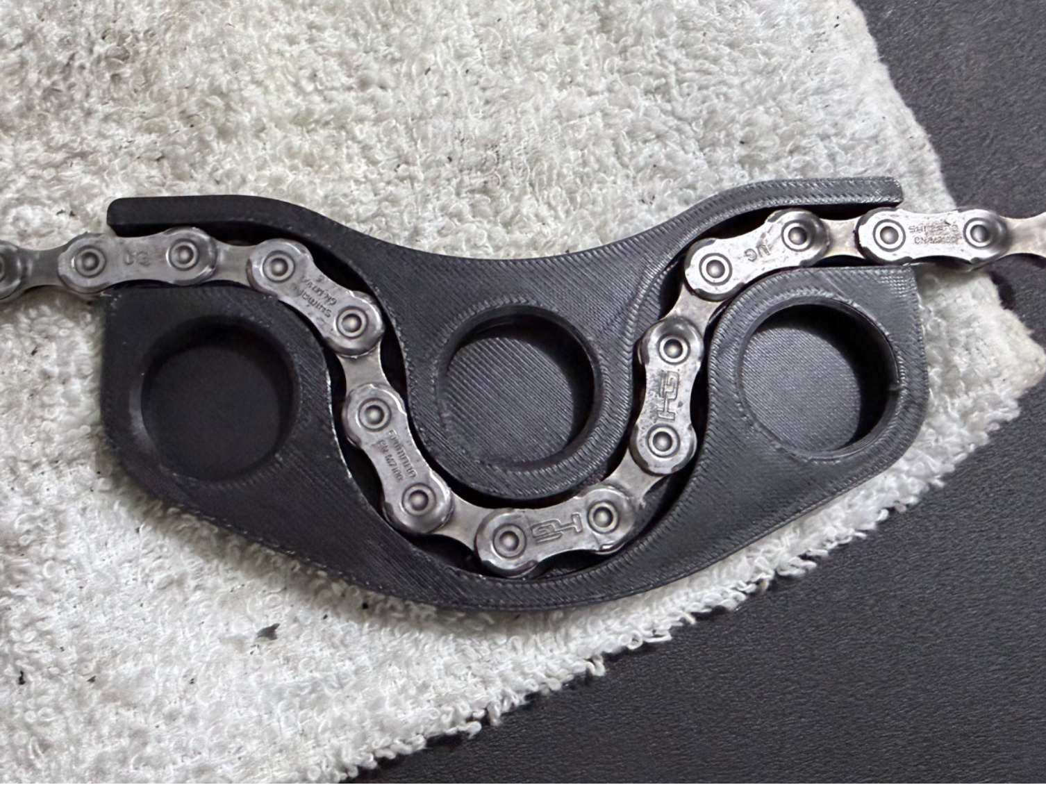 Ergonomic Waxed Bicycle Chain Break-In Tool