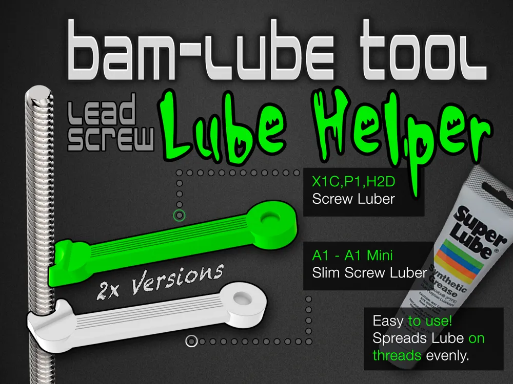 Bambu Z-Axis Lead Screw Lube Helper - Grease Tool by K2_Kevin