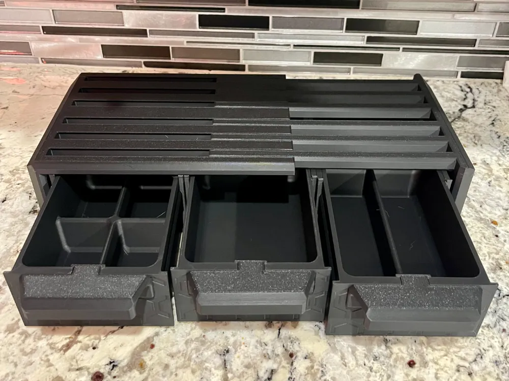 Expandable Monitor riser with drawers. by Orion - MakerWorld