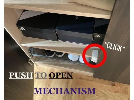 Minimalist Push-to-Open Closet Door Mechanism