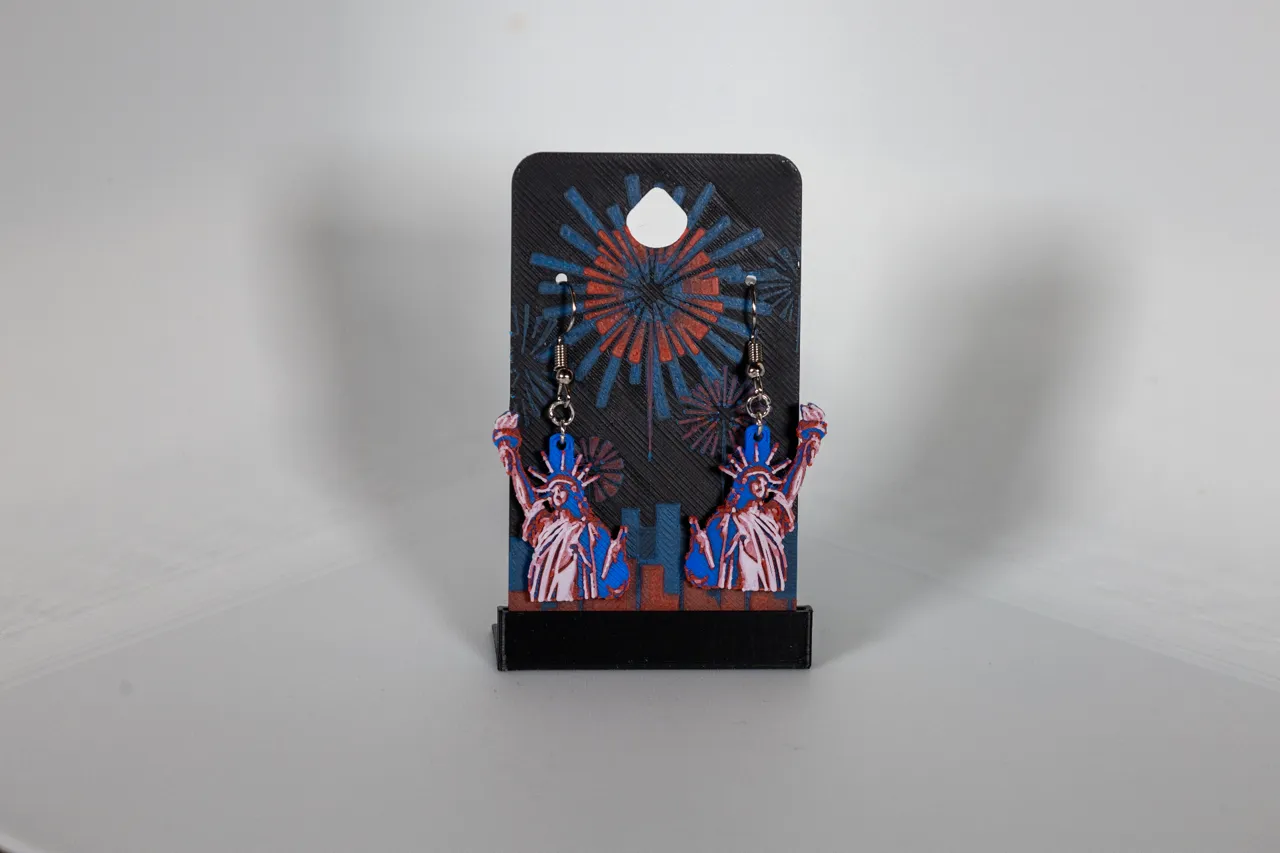 Statue of Liberty - Independence Day Earrings view 2