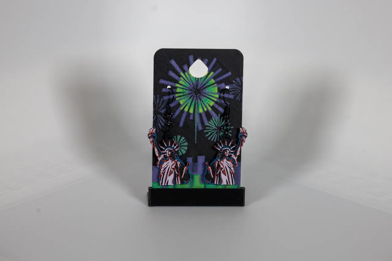 Statue of Liberty - Independence Day Earrings view 3
