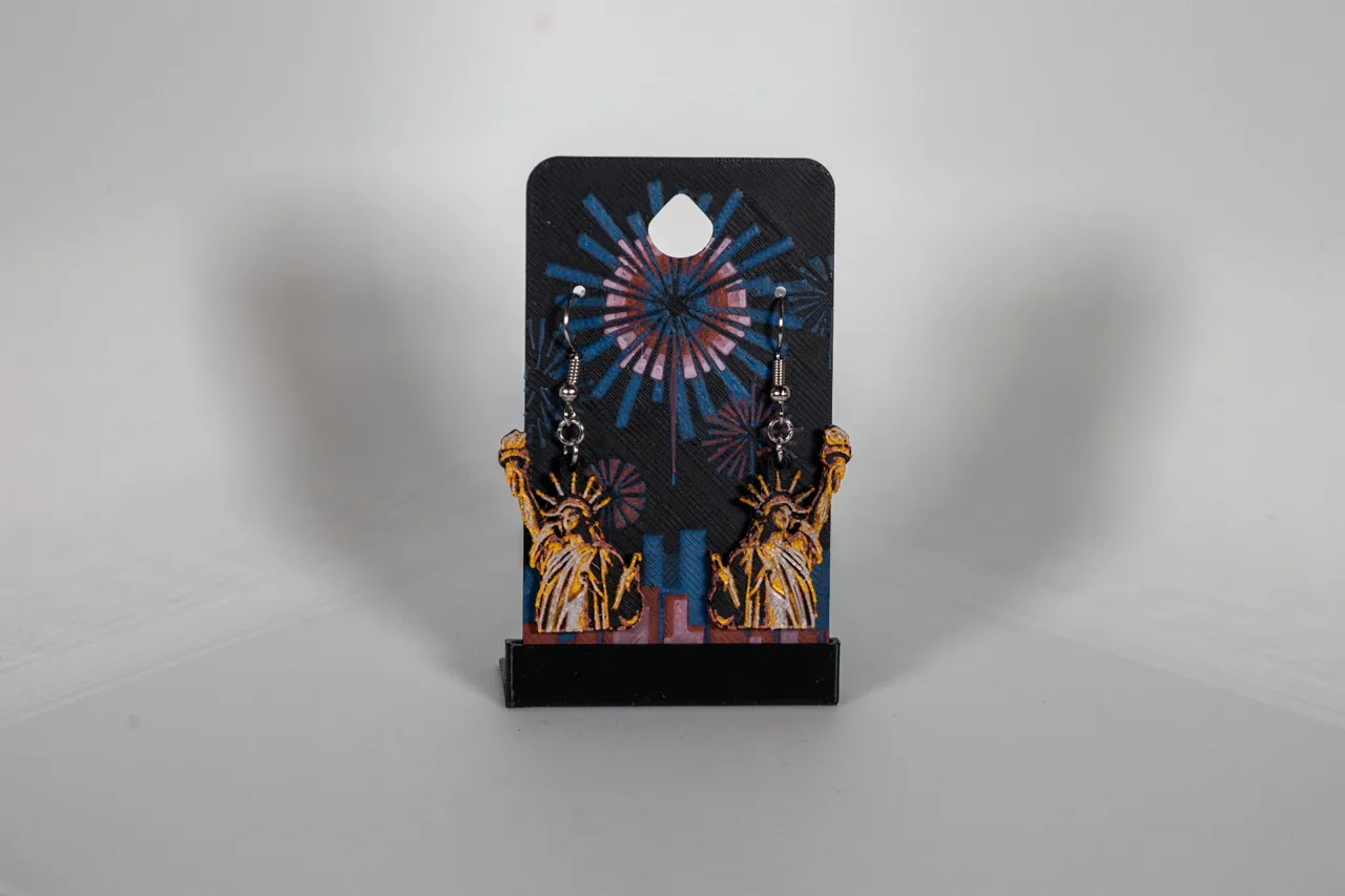 Statue of Liberty - Independence Day Earrings view 4