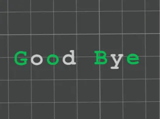 Small Good Bye Sign