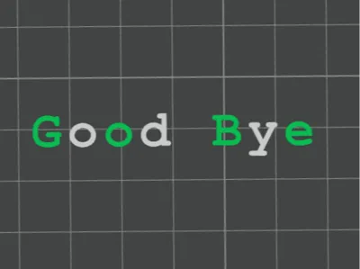 Small Good Bye Sign
