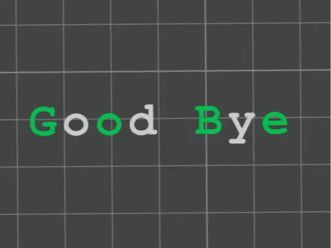 Small Good Bye Sign