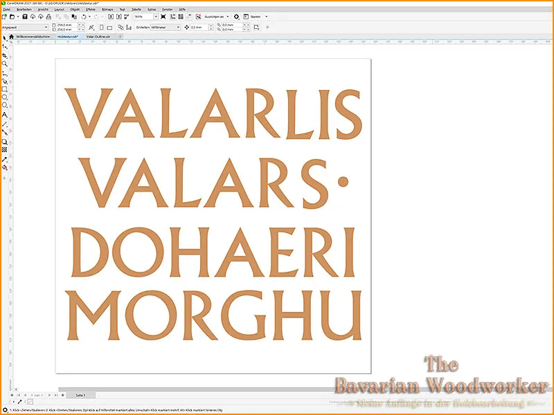 Schriftzug "Valar Morghulis - Valar Dohaeris