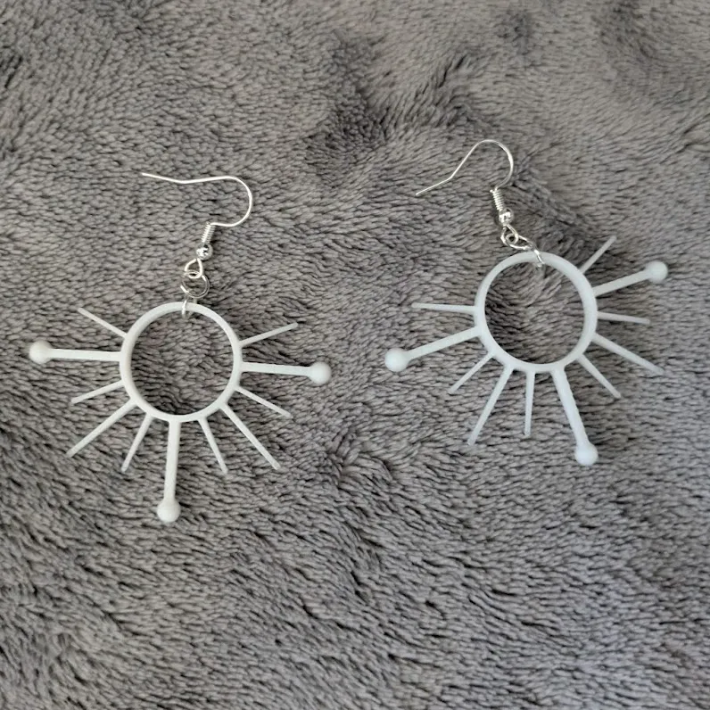 Weiss Schnee Hair Pin Style Earrings from RWBY view 2