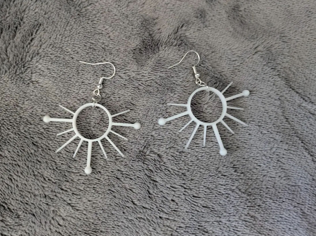 Weiss Schnee Hair Pin Style Earrings from RWBY view 3