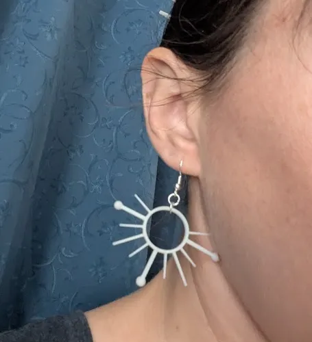 Weiss Schnee Hair Pin Style Earrings from RWBY view 4