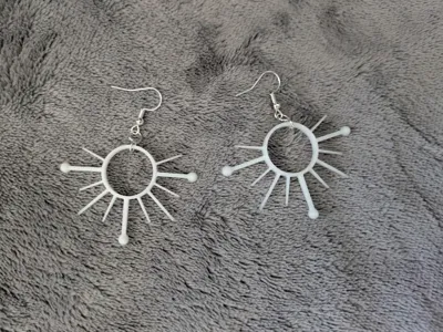 Weiss Schnee Hair Pin Style Earrings from RWBY