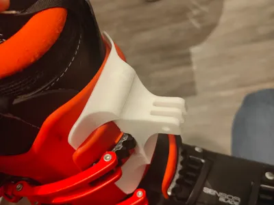 GoPro mount for ski boot shin support