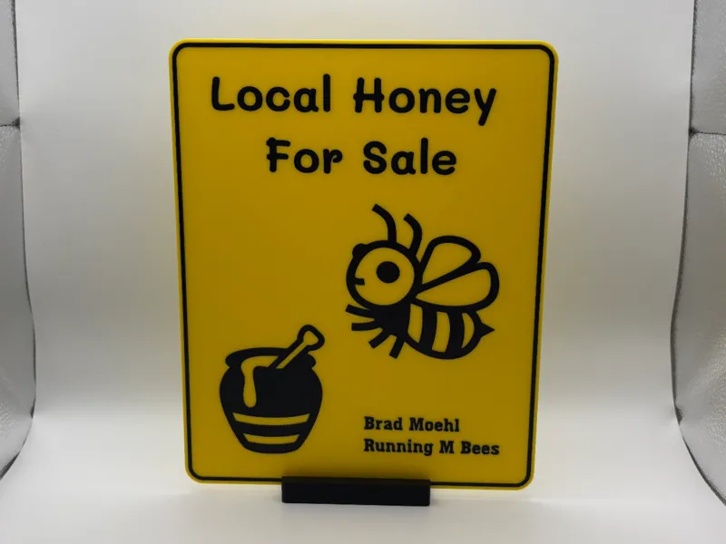 Honey For Sale Sign